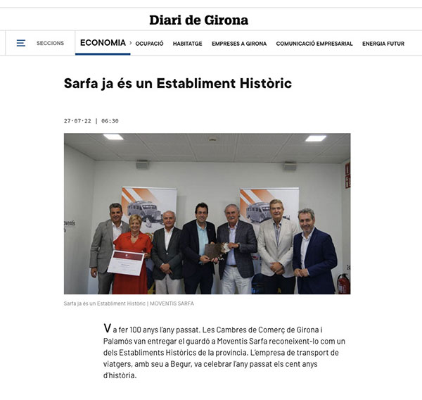 Sarfa ja és un establiment històric